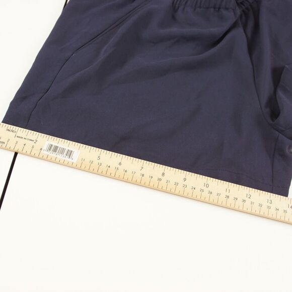 Theory Kinzie Navy Blue Drapey Crepe Lightweight Shorts Womens Sz L - Picture 7 of 12